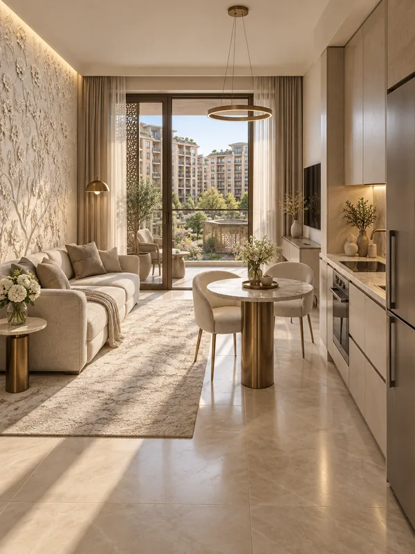 1-room apartment: interior. Project visualisation